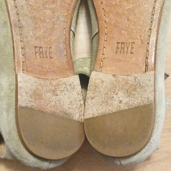 Frye "Carson" Ash Suede Ankle Strap Ballet Flats in Size 8 B - Picture 7 of 8